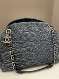 Chanel Camellia Mademoiselle Bag Blue Denim