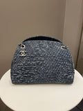 Chanel Camellia Mademoiselle Bag Blue Denim