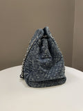 Chanel Camellia Mademoiselle Bag Blue Denim
