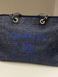 Chanel Deauville Shopper Tote Navy