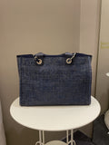 Chanel Deauville Shopper Tote Navy