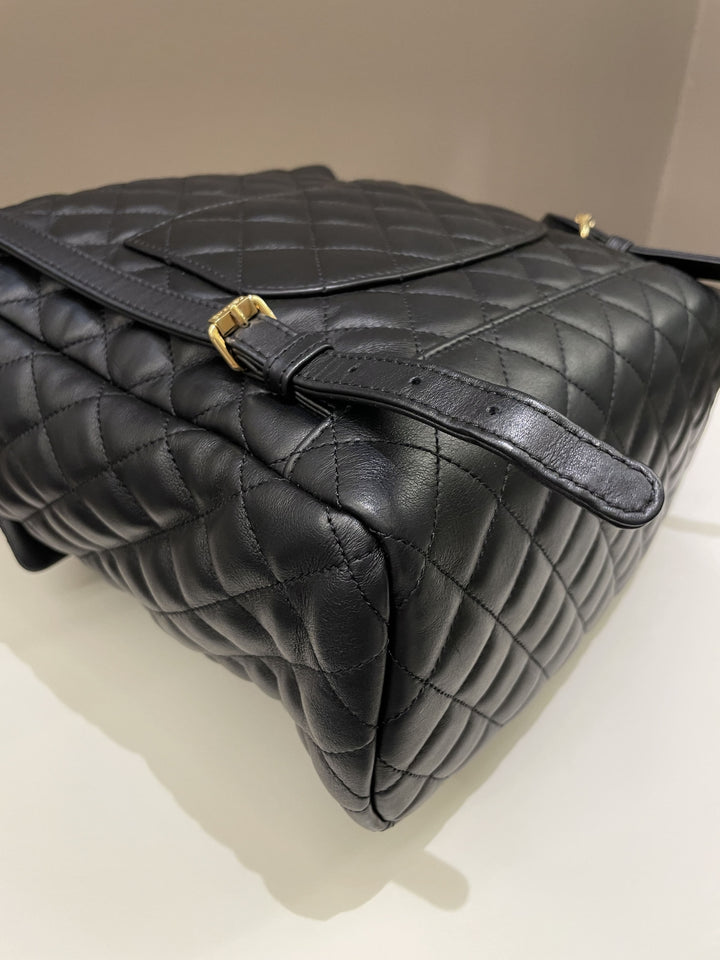 Chanel Quilted Urban Spirit Backpack Black Calfskin