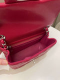 Chanel 18B Classic Quilted Mini Square Red Caviar
