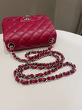 Chanel 18B Classic Quilted Mini Square Red Caviar