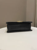 Chanel Quilted Boy Old Medium Black Caviar