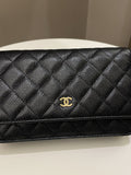 Chanel Classic Quilted Wallet on Chain Black Caviar