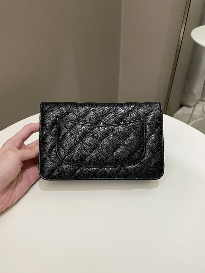 Chanel Classic Quilted Wallet on Chain Black Caviar