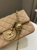 Chanel Pearl Crush Quilted Mini Rectangular Beige Lambskin