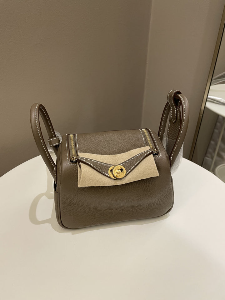 Hermes Mini Lindy Etoupe Clemence