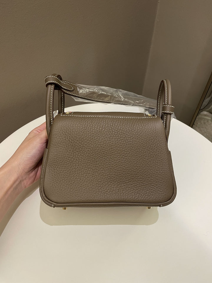 Hermes Mini Lindy Etoupe Clemence