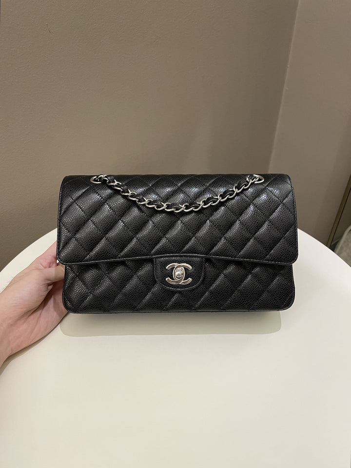 Chanel Classic Quilted Medium Double Flap Black Caviar