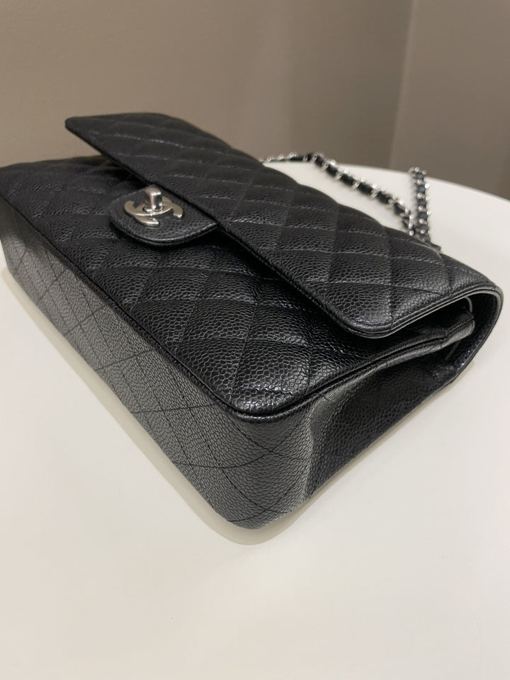 Chanel Classic Quilted Medium Double Flap Black Caviar