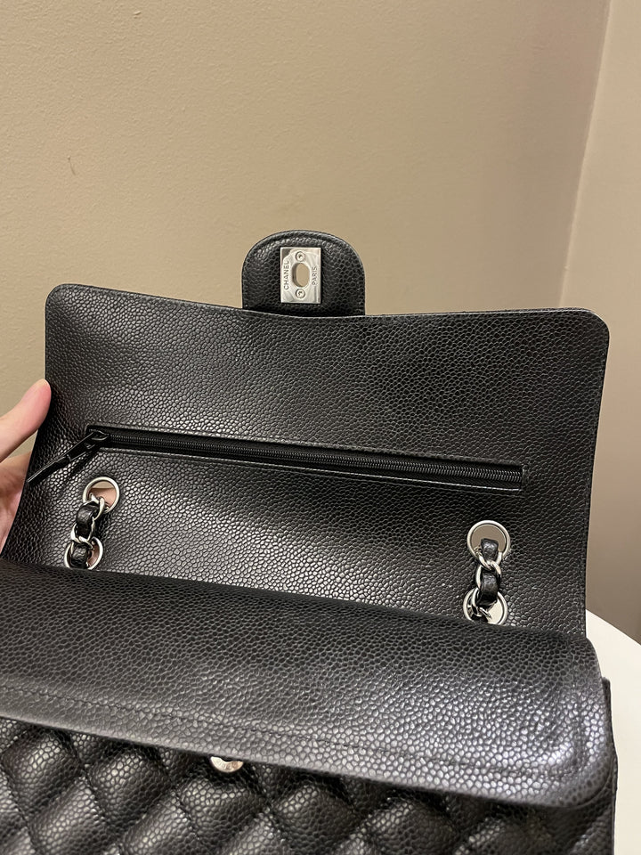 Chanel Classic Quilted Medium Double Flap Black Caviar