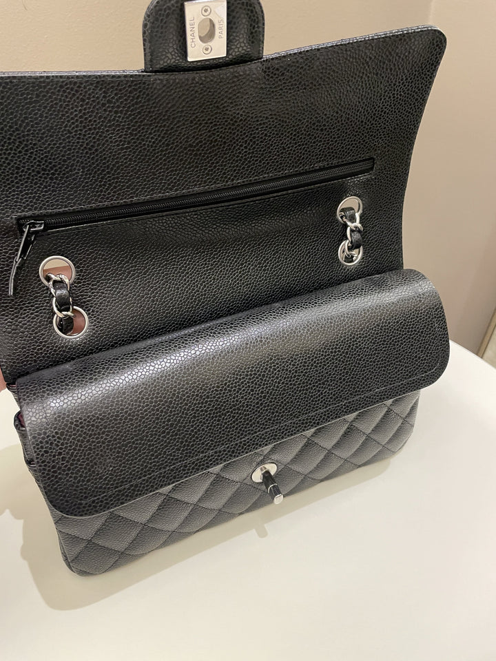 Chanel Classic Quilted Medium Double Flap Black Caviar