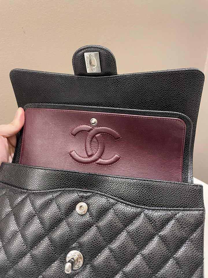 Chanel Classic Quilted Medium Double Flap Black Caviar