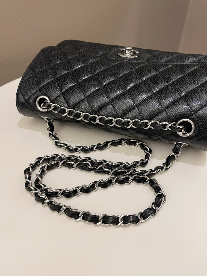 Chanel Classic Quilted Medium Double Flap Black Caviar