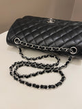 Chanel Classic Quilted Medium Double Flap Black Caviar