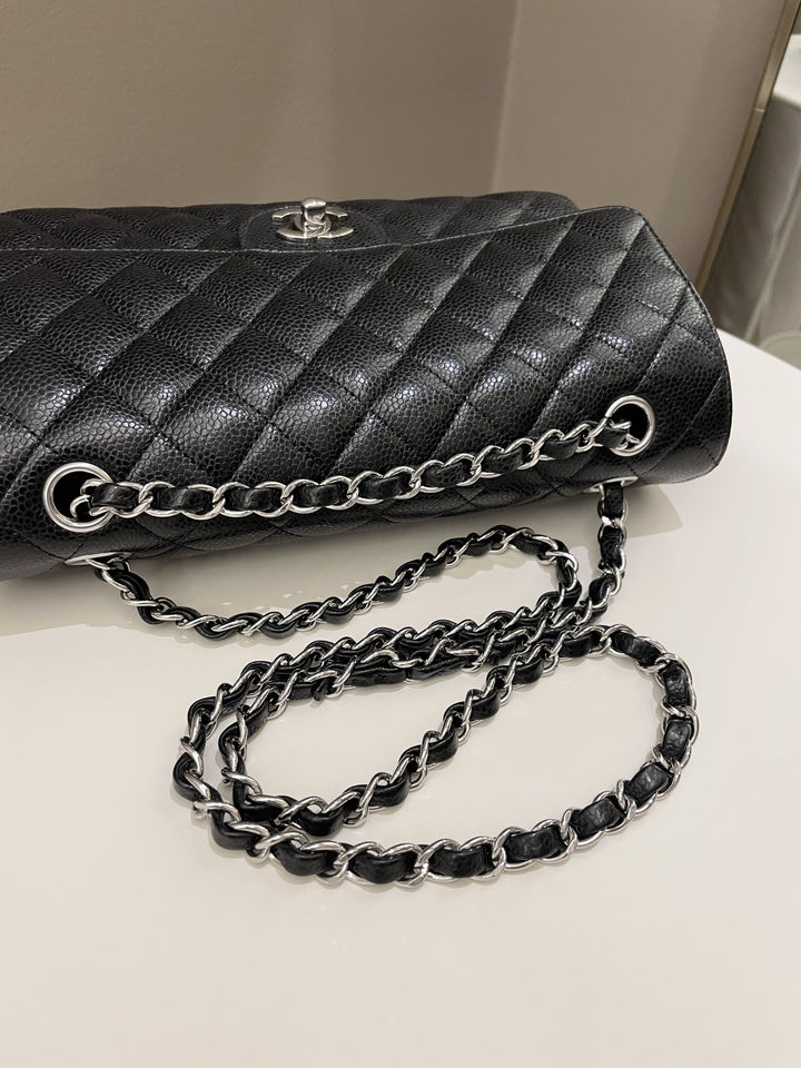 Chanel Classic Quilted Medium Double Flap Black Caviar