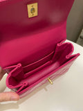 Chanel 23P Quilted Top Handle Flap Chain Rose