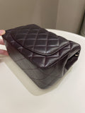 Chanel Classic Quilted Mini Square Dark Purple Lambskin