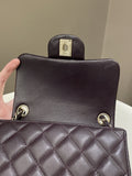 Chanel Classic Quilted Mini Square Dark Purple Lambskin