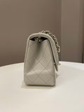 Chanel Classic Quilted Mini Square Grey Lambskin