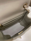 Chanel Classic Quilted Mini Square Grey Lambskin