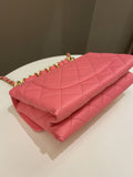 Chanel 22S Wrapped Top Handle Pink Lambskin