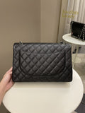 Chanel Classic Quilted Maxi Single Flap Black Caviar