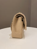 Chanel Classic Quilted Medium Double Flap Beige Caviar