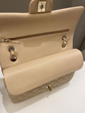 Chanel Classic Quilted Medium Double Flap Beige Caviar