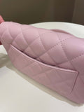 Chanel 21S Quilted Wallet On Chain With Pearl Baby Pink Lambskin