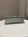 Chanel Quilted Boy Old Medium Silver Grey Caviar