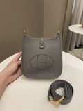 Hermes Mini Evelyne Gris Meyer Clemence