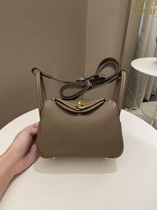 Hermes Mini Lindy Etoupe Clemence