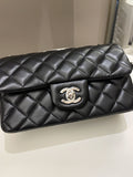 Chanel Classic Quilted Mini Rectangular Black Lambskin