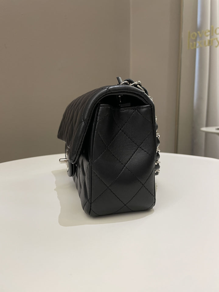 Chanel Classic Quilted Mini Rectangular Black Lambskin