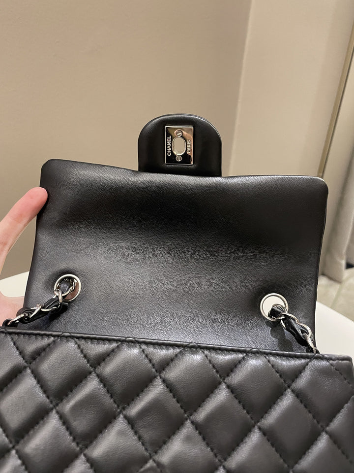 Chanel Classic Quilted Mini Rectangular Black Lambskin