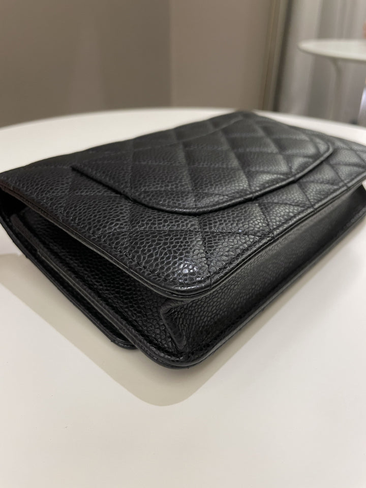 Chanel Classic Quilted Wallet on Chain Black Caviar