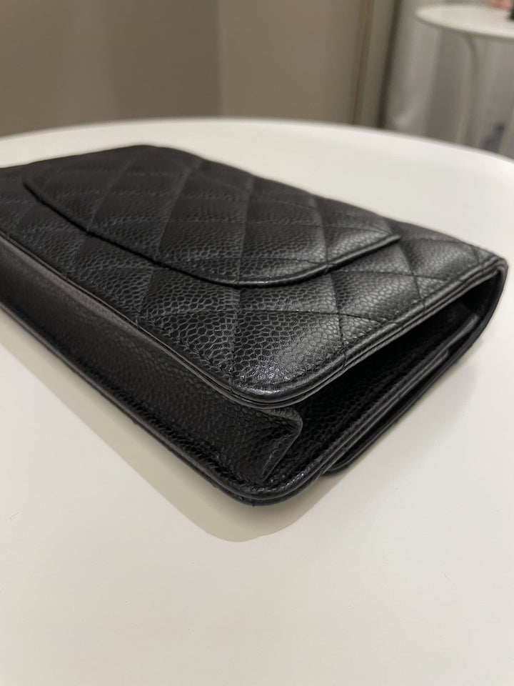 Chanel Classic Quilted Wallet on Chain Black Caviar