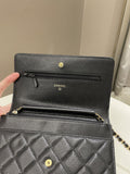 Chanel Classic Quilted Wallet on Chain Black Caviar