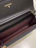 Chanel Classic Quilted Wallet on Chain Black Caviar
