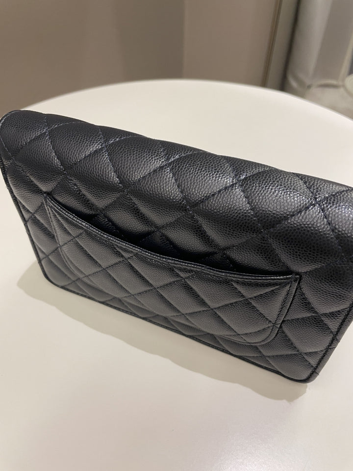 Chanel Classic Quilted Wallet on Chain Midnight Blue Caviar