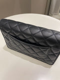 Chanel Classic Quilted Wallet on Chain Midnight Blue Caviar