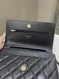 Chanel Classic Quilted Wallet on Chain Midnight Blue Caviar