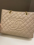 Chanel Classic Quilted GST Beige Caviar