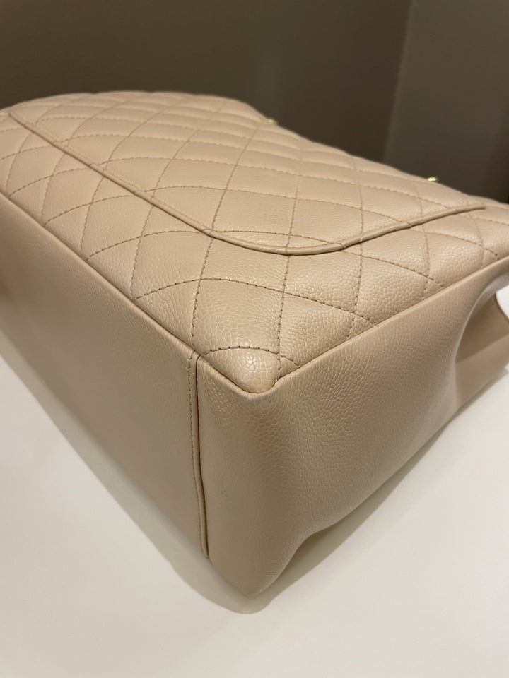 Chanel Classic Quilted GST Beige Caviar