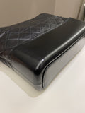 Chanel Quilted Gabrielle Hobo Black Aged Calfskin