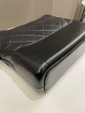 Chanel Quilted Gabrielle Hobo Black Aged Calfskin