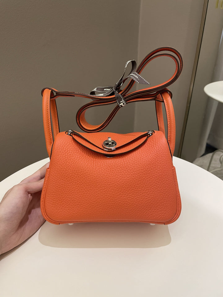 Hermes Mini Lindy Feu Clemence